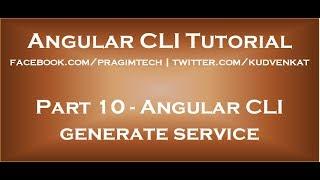 Angular cli generate service