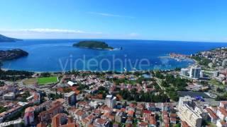 Adriatic Sea Coast Landscape. Budva Town