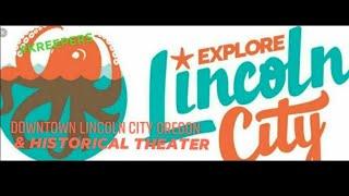 LINCOLN CITY OREGON - Downtown shopping district & Historical Movie Theather