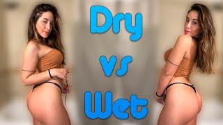 [4K] Transparent Clothes Haul 2024 | Dry vs Wet with Nina