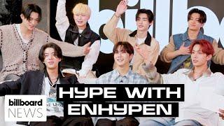 ENHYPEN Plays ‘Who Gets The Most Hype’ | Billboard News
