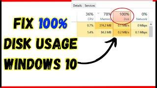 How to Fix 100 Disk Usage in Windows 10 | 100 Disk Usage Windows 10