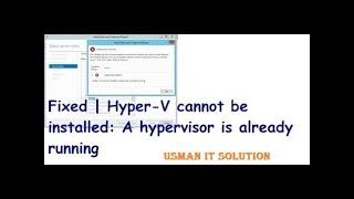 Windows Hyper-V Virtual Machine Tutorial|| Usman IT Solution ||