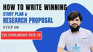 How to Write  Winning Study Plan & Research Proposal | Step-by-Step Guide for Scholarships 2025-2026