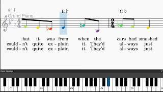 Mmm Mmm Mmm Mmm by Crash Test Dummies - Easy piano tutorials with leadsheet and chords