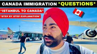 Canada’s Immigration Questions 2024  Istanbul to Canada Flight ️