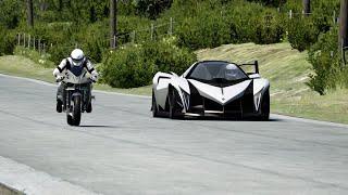 Kawasaki Ninja H2R Supercharged 2016 vs 5007 bhp Devel Sixteen 2014 at Old SPA