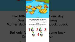 5 little ducks lyrics Rhymes #heykids #songsforkids #rhymes #fivelittleducks