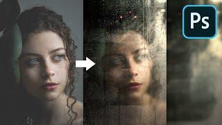 Create Realistic Wet Glass Effect in Photoshop!
