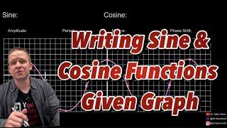 Writing Sine and Cosine Functions given a Graph