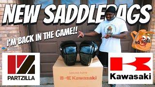 MY NEW MOTORCYCLE SADDLEBAGS HAVE ARRIVED| GOOD BYE BACKPACK| WE'RE BACK #motorcycle #kawasaki