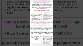 Join Indian Navy 10+2 B.Tech Entry Permanent Commission January 2024 Apply Online for 30 Post