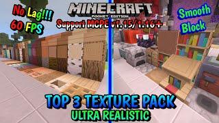 Top 3 Minecraft Texture Pack - Ultra Realistic Texture Pack For Minecraft PE v1.15/1.16+