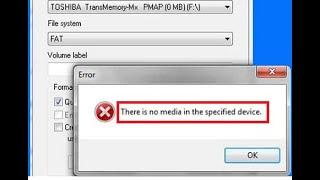 USB error There Is No Media In The Specified Device