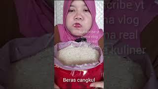 DYMA KULINER ASMR RAW RICE EATING Makan Beras Mentah #mukbang @dymavlog @Dymareal