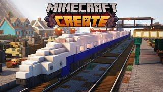 BULLET TRAIN in Minecraft with Create Mod  Easy Train Tutorial