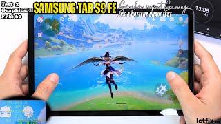 Samsung Galaxy Tab S9 FE Genshin Impact Gaming test | Exynos 1380, 90Hz Display