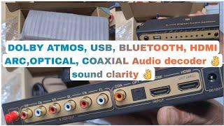decoder , build in Bluetooth 5.0, coaxial, hdmi in, hdmi arc.usb dolby atmos support