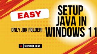 Easy Setup Install Java JDK & Setup Environment variables