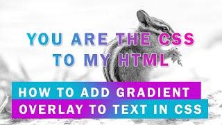 How to Apply a CSS Gradient Overlay on a Text (Gradient Fill Quick Tutorial)