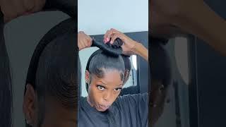 Top knot bun tutorial ️️️#youtubeblack #youtubeshorts #hairtutorial