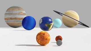 Planet size comparison Planets falling and colliding  Fun educational video for kids for baby Solar