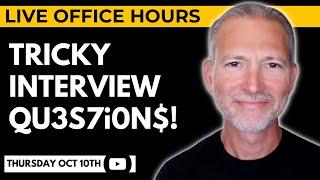 How to Answer Tricky Job Interview Questions  Live Office Hours with Andrew LaCivita