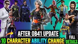 AFTER OB41 UPDATE || ALL 10 CHARACTER ABILITY CHANGE FULL DETAILS || Character's New ability test !!