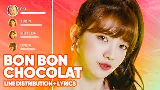 EVERGLOW - Bon Bon Chocolat (Line Distribution + Lyrics Color Coded) PATREON REQUESTED