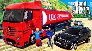 ГРИШКУ НА ФУРЕ ОСТАНОВИЛИ БАНДИТЫ НА BMW X5 - ЖИЗНЬ ПЕРЕКУПА В GTA 5 ГАРВИН