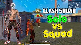SOLO VS SQUAD GAMEPLAY CLASH SQUAD 18 KILLS - GARENA FREE FIRE