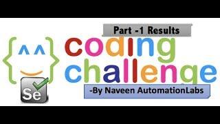 Selenium Coding Challenge - Part 1 - Results Declared