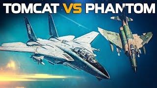F-14A Tomcat Vs F-4E Phantom Dogfight | Digital Combat Simulator | DCS |