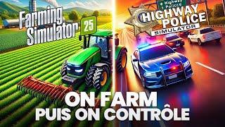 Gameplay FARMING SIMULATOR 25 #13 [MAP US] + GIVEAWAY HIGHWAY POLICE SIMULATOR 