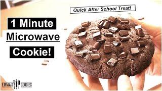 1 Minute Microwave DOUBLE CHOCOLATE CHIP COOKIE ! Back to School Treats!