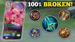 CICI 100% BROKEN BUILD!‼️ (must try!) | CICI HARD MATCH IN MYTHICAL HONOR -MLBB