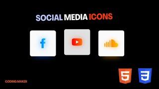 Social Media Icons using HTML CSS | how to add social media icons in html css