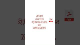 JNTUK 4-2 R16 Syllabus book for MECHNICAL ENGINEERING pdf free download#mech,#mechanicalengineering,