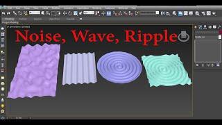 #3DDesigner Noise, Wave, Ripple command in 3ds max tutorial part 11