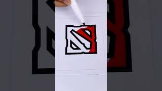 Dota 2 logo #dota2 #drawing #satisfyingvideo #fyp #foryou #shorts