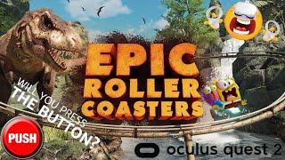 One epic roller coaster ride VR (funny ending) #vrgameplay #oculusquest2 #epicrollercoasters