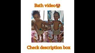 Bath video of Poko  || How to clean baby's private part