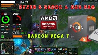 League of Legends - RYZEN 5 5600G  Vega 7 | 8GB RAM 1080P | ALL SETTINGS FPS GAME Benchmark Test