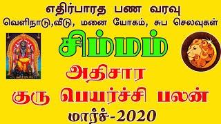 Athisara guru peyarchi 2020 simmam in tamil |சிம்மம்|அதிசார குரு பெயர்ச்சி ராசி பலன் 2020|Leo