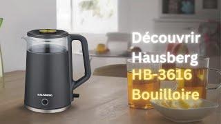 Hausberg HB-3619NG Bouilloire Electrique en verre (1800W, 220-240V & 50/60Hz)