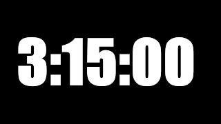 3 HOUR 15 MINUTE TIMER • 195 MINUTE COUNTDOWN TIMER ⏰ LOUD ALARM ⏰