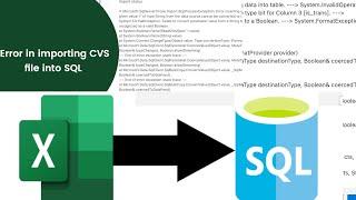 HOW TO HANDLE ERRORS IN IMPORTING CSV FILE INTO SQL