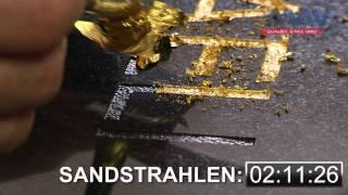 Meisseln, Sandstrahlen oder Metall Schrift ELEGANTS von AMV. Zeit zu Grabstein Text erstellen.