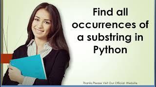 Find all occurrences of a substring in Python