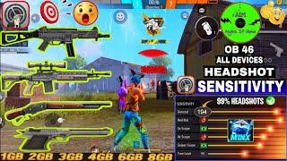 Free Fire Headshot setting 2024  Best Sensitivity Settings ️| Sensitivity + Hud Settings Free Fire